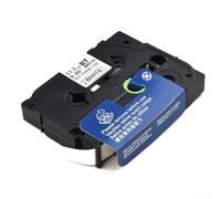 Tubo termorretráctil de 11,7 mm de ancho, color blanco y negro, máquina de marcado de cables compatible con PT-E300VP PT-E550WVP PT-E500 PT-P750WVP para uso en interiores y exteriores