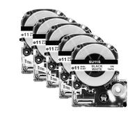 Tubo termorretráctil de 3,5 mm, 5 mm, 11 mm, compatible con los modelos de impresoras de etiquetas LW300 LW400 para el número de pieza SU3W SU3Y SU11S SU11Y SU5S SU5Y Ajuste universal(5PK 11mm White)