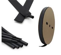 Tubo termorretráctil de poliolefina de 1,6-50 mm, con revestimiento adhesivo de alambre de doble pared, color negro, relación 3:1, 1-20 m(15.4mm,10 meters)