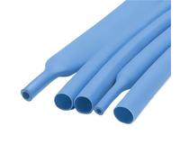 Tubo termorretráctil de poliolefina, negro, con pegamento, 10/50/100 m, 200 metros, 3:1, con relación de contracción variada, adhesivo for cable.(Blue,25.4mm,50m)