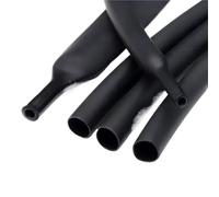 Tubo termorretráctil de poliolefina negro con pegamento, 100 metros/10 m, 3:1, con relación de contracción variada, adhesivo for cable.(Black,15.4mm,50m)
