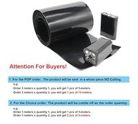 Tubo termorretráctil de PVC de 1 metro for batería 18650, ancho de 29,5 mm a 300 mm, envoltura de película protectora aislada, funda for cable de litio, color negro(Width 140mm Dia 88mm,1 meter)