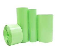 Tubo termorretráctil de PVC de 2 m/10 m | Funda retráctil de 30-80 mm for protección de carcasas de baterías de litio 18650(Light Fruit Green,WIDTH 70MM_2 M)