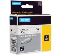 DYMO IND 18055 - DYMO IND tubo termorretráctil, 12 mm, negro/blanco