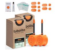 Tubolito Road 700C x 18-32 mm Tubo 2 unidades | Ligero, fuerte y compacto | Compatibilidad de llanta y freno de disco | 2 x protección contra pinchazos (700C x 18-32 mm, válvula Presta negra de 60 mm)