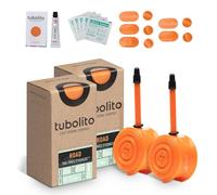 Tubolito Road 700C x 18-32 mm Tubo | Ligero, fuerte y compacto | Compatibilidad de llanta y freno de disco | Protección contra pinchazos 2X (700 x 18-32 mm, válvula Presta de 80 mm (paquete de 2))