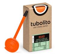 Tubolito S-Tubo Road - Tubo interior de TPU de 622 x 23-35 mm, válvula Presta de 60 mm, naranja, tubo interior ligero para bicicleta de carretera, alta resistencia a pinchazos, diseñado para sistemas