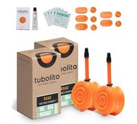 Tubolito Tubo de carretera 700C x 18-32 mm, 42 mm, 60 mm, 80 mm, ligero, fuerte y compacto, compatibilidad con llantas y frenos de disco, protección contra pinchazos 2X