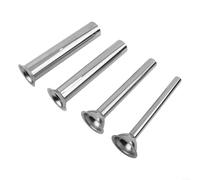 Tubos de acero inoxidable para embutir salchichas de 4 tamaños para todas tus recetas de carne caseras (5,4 cm)
