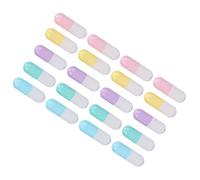 Tubos de Bálsamo Labial Recargables, 20 Piezas Portátiles en Forma de Cápsula Mini Tubos de Lápiz Labial Vacíos para Viajes para Muestras de Lápiz Labial