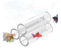 Tubos de camarón - Tubo acrílico transparente para acuario, cría de cuevas de camarones, tubo de acuario de cría de cuevas, tubos escondidos para peces pequeños