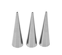 Tubos de croissant de Cannoli de postre antiadherentes de acero inoxidable, herramienta para hornear, molde para pastelería, restaurante, hogar, paquete de 3 uds. (Croissant pequeño)