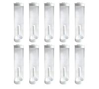 Tubos de ensayo, con 10 recipientes de almacenamiento transparentes, 12 x 3 x 3 cm, tubos con tapa, a prueba de fugas, para camping al aire libre, proyecto de ciencia, biología, investigación natural