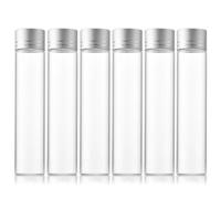 Tubos de Ensayo de Vaso,Tubos de Ensayo de 80 ML,Botellas Sensoriales Bebe,Tubos de Prueba de Vaso Transparente,Botellas Sensoriales Vacías con Tapón de Rosca,para Flores,Dulces,Especias,Laboratorios