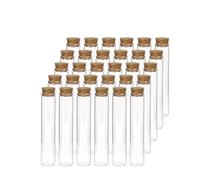 Tubos De Ensayo Tubo de ensayo vidrio fondo plano con tapones corcho for tipos pruebas, 12x10, 0mm/15x10, 0mm/18x10, 0mm/20x10, 0mm/25x10, 0mm/40x100mm, 5 uds(25x100mm)