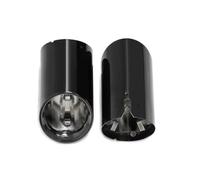 tubos de escape 2 embellecedores de Para escape de acero inoxidable para G22 G26 420i 430i G20 G21 320i 330i(Negro)