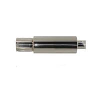 tubos de escape Interfaz Universal Acero Inoxidable 51 63 76MM Escape Extremo Escape Automóvil Tubo Recto Silenciador Tubo Escape(PK Silver 63mm)
