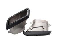 Tubos de Escape para Benz Clase C W205 para AMG C63S 14-18 Tubo de para Escape Rectangular Silenciador de Fibra de Carbono Mejorado 1 par Garganta de la Cola del Coche(Blanco)