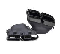 Tubos de Escape para Benz Clase S W222 2014-2020 para AMG 63 Boquilla para Escape con Salida cuádruple y Boca Cuadrada Negra Actualización Tubo Garganta de la Cola del Coche(17-20 Black B)