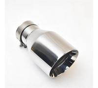 tubos de escape Silenciador universal de acero inoxidable con borde biselado simple para modificación de automóviles. Garganta de la cola del coche(73MM IN- 101MM OUT)