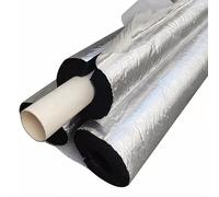 Tubos de espuma aislados precortados con papel aluminio,Tubo aislamiento tubería autosellante, anticongelante for preservación del calor,para agua interior y exterior(0.9x0.8in)