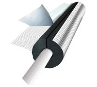 Tubos de Espuma Aislante para Exteriores, Tubo de Aislamiento Papel De Aluminio Autoadhesivo Cubierta de Tubería Hueca ID 20/22/27/34/43/48/60mm, para Aire Acondicionado(ID114mm×TK50mm×L100cm)