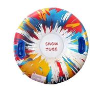 Tubos de nieve inflables de 92 x 92 cm, alfombra de trineo de invierno, diseño robusto, mangueras inflables para trineo, asas reforzadas, juguete de trineo de nieve, equipo de diversión al aire libre