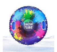 Tubos de nieve para niños, juguete para dormir de 33,5 pulgadas con asas inflable tubo de nieve, para niños de invierno, niñas, actividades familiares, esquí, deportes divertidos