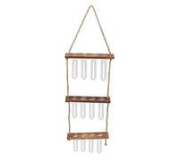 Tubos de propagación de plantas, terrario de 3 niveles para colgar en la pared, estación de propagación de plantas hecha a mano, mini tubo de ensayo, maceta de vidrio, tubo de ensayo de propagación