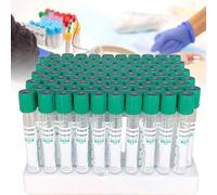 Tubos de recolección de sangre al vacío, 100 piezas, activador de gel y coágulos, for muestreo de sangre en laboratorio, separación de suero y preparación de PRP(Green,5ml)
