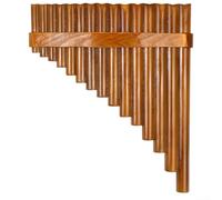 Tubos de sartén G Major hechos a mano, 15 tubos, natural, juego completo con bolsa y herramientas de limpieza (mano izquierda)