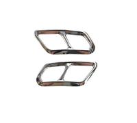 Tubos Escape Coche Para Volvo XC40 2018 2019 2020 2021 2022 2023 2024 Embellecedor Cubierta Tubo Garganta Trasera(Plata)