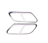 Tubos Escape Coche Pegatinas Cubierta Decorativa Tubo Escape Coche Acero Inoxidable Para Volvo XC60 2018 2019 2020 2021 2022 2023