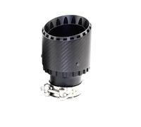 Tubos Escape Coche Punta Escape Universal Para Coche Fibra Carbono Y Aleación Aluminio Negra Acabado Sarga Mate Salida Única(70mm-89mm)