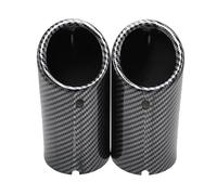 Tubos Escape Coche Punta Tubo Silenciador Escape Acero Inoxidable Para VOLVO S60 V40 V60 XC60 2011 2012 2013(Carbon look)