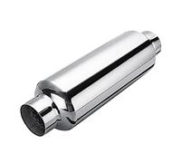 Tubos extremo coche 1 Uds 63mm 2,5 "silenciador De Escape Coche Resonador Silenciador Punta Acero Inoxidable Universal Silenciador Embellecedora