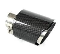 Tubos extremo coche ID 86mm OD 101mm Sarga De Coche Mate Fibra Carbono Punta Escape Silenciador Para X5 E53 E70 Para X6 E71 F16 X1 F48 2015 2016 Silenciador Embellecedora(Bright black)