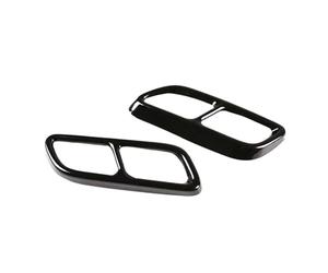 Tubos Extremo Coche Para Cadillac CT4 CT5 2020 2021 2022 2023 Pegatina Cubierta Silenciador Escape Garganta Trasera Acero Inoxidable Coche(Type 2 Black)