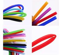 Tubos flexibles de caucho de silicona, Manguera de silicona de 3 mm, 2 metros de grosor, 1,5 mm de resistencia a altas temperaturas, multicolor(Yellow)