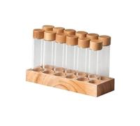 Tubos for almacenar granos de café, Recipiente for con estante, tubos for, ensayo vidrio for encimera, multicolor, 12 unidades alto(12pcs high glass)