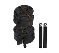 Tubos internos de Bicicleta de Servicio Pesado de Glomora 2 (1.75 2.125) - Válvula Schrader Butyl Caucho con 2 palancas de neumáticos - Resistente a los pinchazos para (24x1.75/2.125 Hermosa Boca)