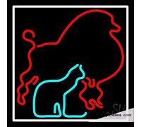 Tubos LED de neón real, caniche rojo, borde blanco, letrero LED hecho a mano para decoración de pared, PVC, 14 x 17 pulgadas