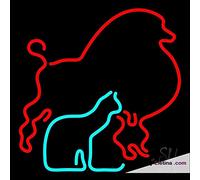 Tubos LED de neón real, caniche rojo, logotipo de perro, gato, letrero LED hecho a mano, lámpara de neón para decoración de pared, PVC, 14 x 17 pulgadas