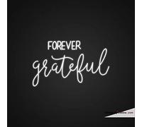 Tubos LED de neón real Forever Grateful Light hechos a mano, letreros de neón para decoración de pared, PVC, 14 x 17 pulgadas