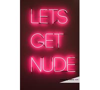 Tubos LED de neón real PinkLet's Get NudeGift - Lámpara de exhibición hecha a mano para decoración de pared, PVC, 14 x 17 pulgadas