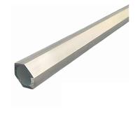 Tubos metálicos, 1 pieza 6063T5, tubo de aleación aluminio con círculo interior hexagonal exterior, manguito telescópico, varilla hueca, lado opuesto 5, 6, 7 y 8 mm(245MM-29X18.6MM)