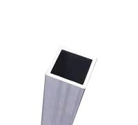 Tubos metálicos, 1 tubo cuadrado de aluminio y metal for bricolaje, for accesorios maquetas, marco coche, perfil tubería, longitud 49 cm(30x30x1mm)