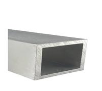 Tubos metálicos, Tubo de aluminio 6063, perfil rectangular, ancho 50, 60, 70, 80, 90, 100, 120 y 150 mm, longitud 25-50 cm, espesor pared 1,5-2, 3(495MM X 1PCS-50X200X2MM)