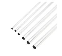 Tubos metálicos, Tubo de aluminio aleación 6063, 0,5 mm grosor, 2-30 diámetro exterior, recto, 500 largo, redondo, 1 unidad(300mm,OD 6 x ID 5mm)