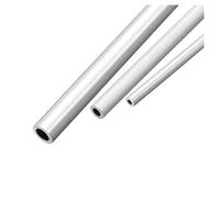 Tubos metálicos, Tubos de aluminio 6063 4 mm, 5 y 6 diámetro exterior x 1 espesor, 300 longitud, sin costuras, redondos, for marcos hechos a mano